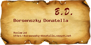 Borsenszky Donatella névjegykártya